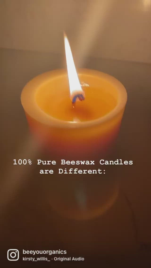 100% Pure Beeswax Pillar Candles